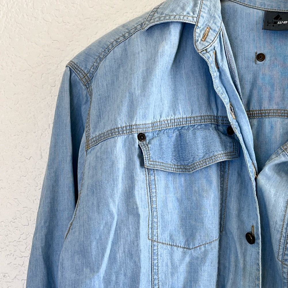 Lizwear | Vintage button down shirt chambray throw on size small - Picture 4 of 9